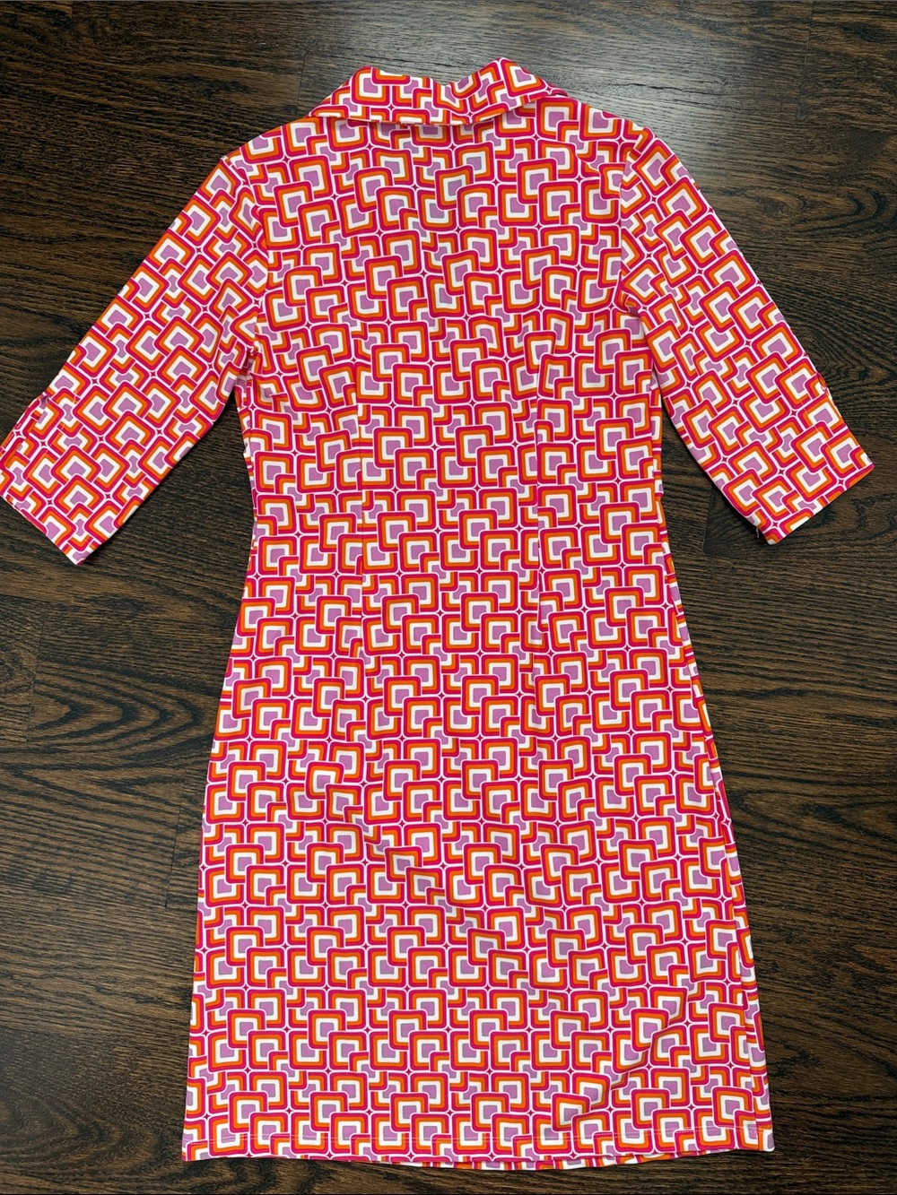 Jude Connally geometric Print Pink & purple and orange Women's Shirt Dress - Picture 4 of 5